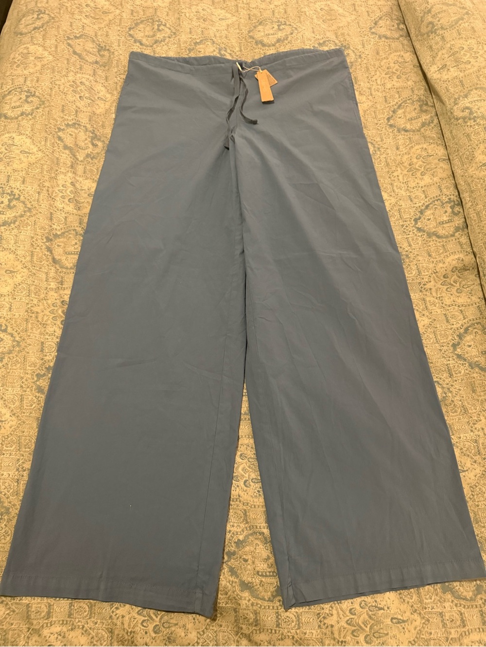 SKIMS Men's Wide-Leg Cooton Poplin Drawstring Pants